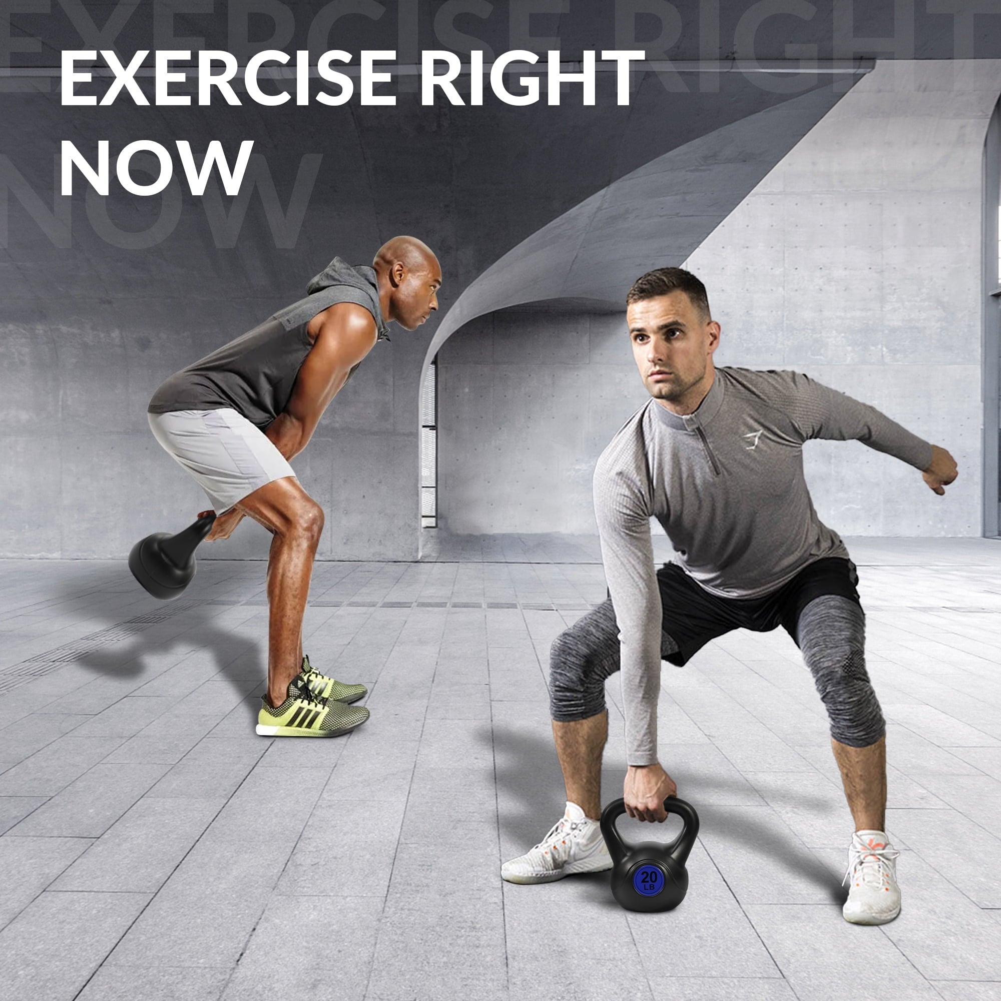 Wide Grip Kettlebell Exercise Fitness Weight Set, 3-Pieces: 10Lb, 15Lb and 20Lb Kettlebells
