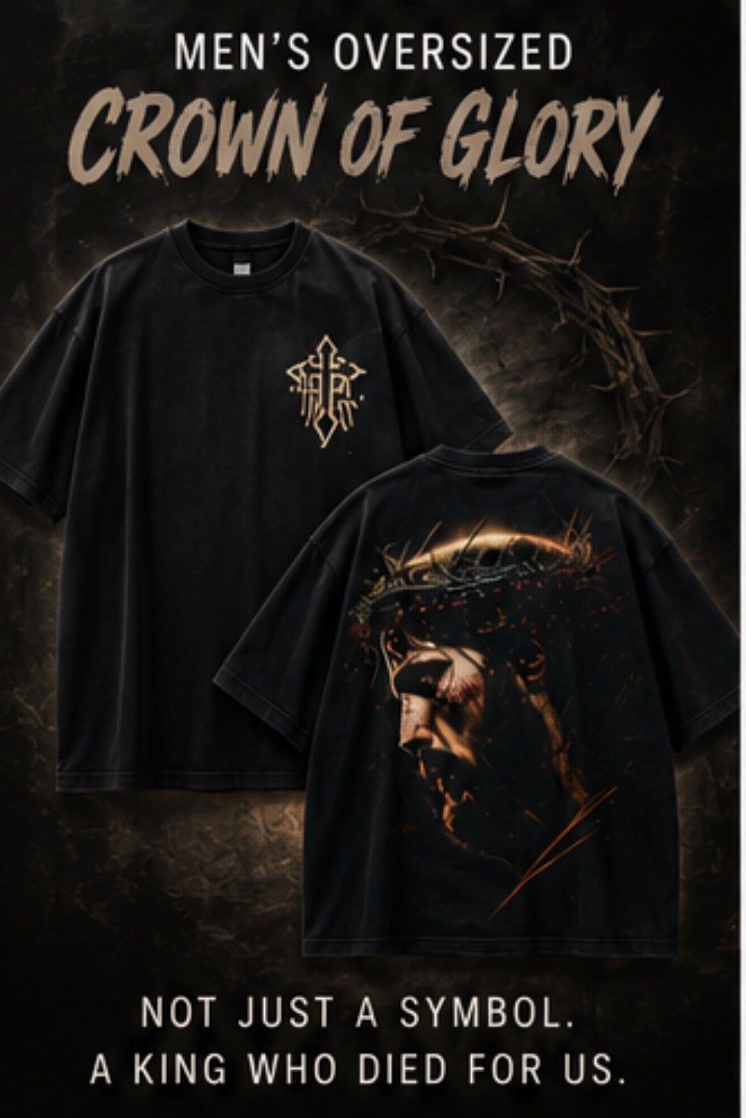 Men's Oversized Crown of Glory T-Shirt